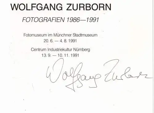 Ausstellungskatalog: Fotografien 1986-1991, Zuborn, Wolfgang, 1991