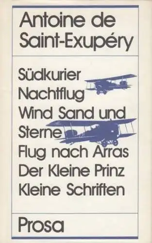 Buch: Prosa, Saint-Exupery, Antoine de. 1988, Verlag Volk und Welt