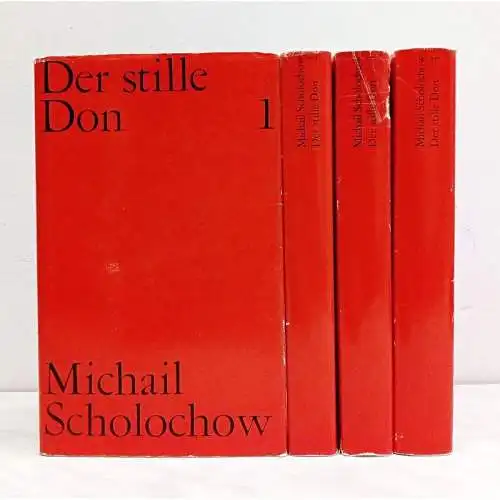 Buch: Der stille Don 1-4, Scholochow, Michail, 1979, Volk und Welt, 4 Bände