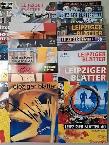 40x Leipziger Blätter, Heft 1-40, Passage Verlag, 40 Hefte, Konvolut, Sammlung