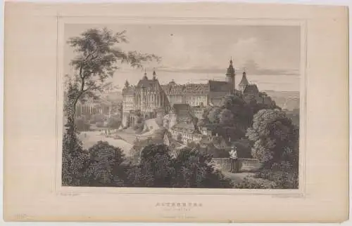 Grafik: Altenburg, G. Heisinger, L. Rohbock, 1850, Stahlstich, Lange, Original