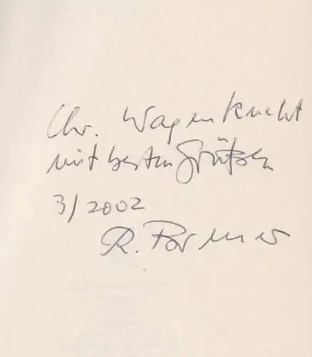 Buch: Wi(e)dererzählungen, Breuer, Rolf, 2002, Igel Verlag, Prosa, signiert