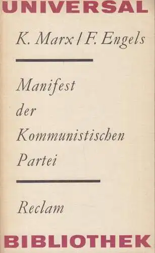 Buch: Manifest der kommunistischen Partei, Marx, Karl, Friedrich Engels. 1976