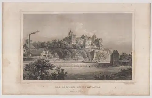 Grafik: Das Schloss zu Bernburg, L. Rohbock, J. Pozzi, 1850, Stahlstich,  346806