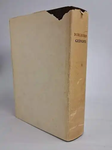 Buch: Gedichte, Rudolf Borchardt Gesammelte Werke in Einzelausgaben, 1957, Klett