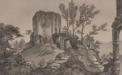 Grafik: Ruine Liebenstein, Original-Ansichten der..., Rottmann, Rohbock,  346796