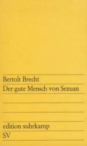 Buch: Der gute Mensch von Sezuan, Brecht, Bertolt. Edition suhrkamp, 2020