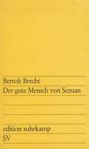 Buch: Der gute Mensch von Sezuan, Brecht, Bertolt. Edition suhrkamp, 2020