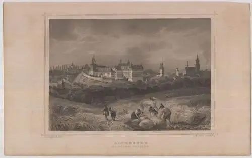 Grafik: Altenburg, Schloss, G. M. Kurz, L. Rohbock, um 1850, Stahlstich,  346798