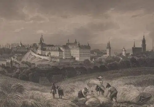 Grafik:Pötnitz, G. Heisinger, J. Pozzi, um 1850, Stahlstich, G. G. Lange,