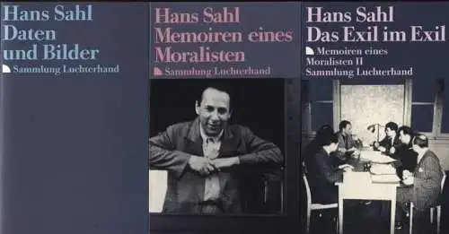 Buch: Memoiren eines Moralisten I und II, Sahl, Hans. 2 Bände, SL 932 +, 1992