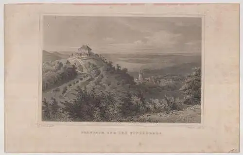 Grafik: Gernrode und der Stubenberg, J. Umbach, L. Rohbock, 1850, Stahlstich