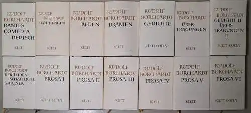 17 Bücher Rudolf Borchardt - Gesammelte Werke in Einzelbänden, Klett Cotta