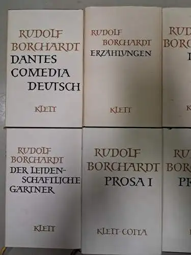 17 Bücher Rudolf Borchardt - Gesammelte Werke in Einzelbänden, Klett Cotta