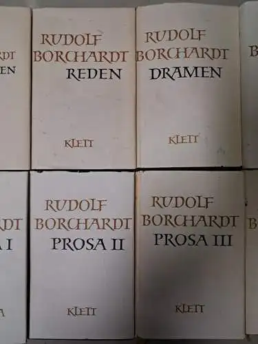 17 Bücher Rudolf Borchardt - Gesammelte Werke in Einzelbänden, Klett Cotta