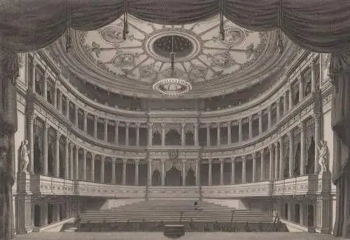 Grafik: Dessau, J. Poppel, J. Pozzi, 1850, Stahlstich, G. G. Lange, Hoftheater