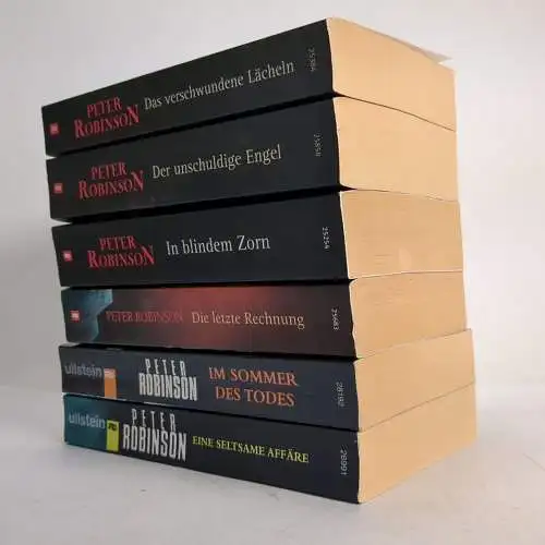 6 Bücher Inspector Banks von Peter Robinson: Affäre, Sommer, Zorn, Engel, Lächel