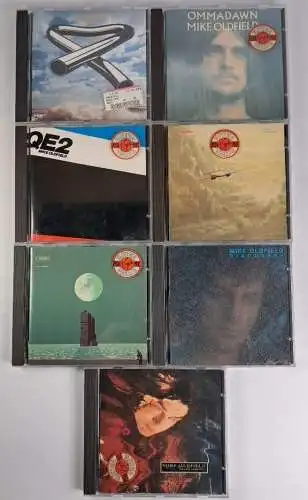 7 CDs Mike Oldfield: Tubular Bells, Ommadawn, QE2, Five Miles Out, Crises ...