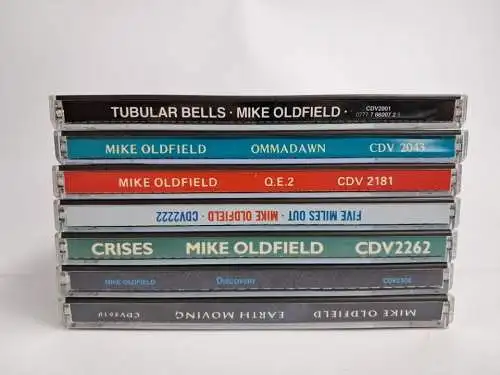 7 CDs Mike Oldfield: Tubular Bells, Ommadawn, QE2, Five Miles Out, Crises ...