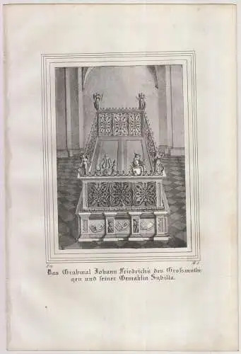 Das Grabmal Johann Friedrich's des Grossmüthigen und seiner..., um 1835, Saxonia