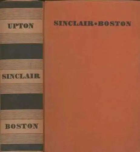 Buch: Boston, Sinclair, Upton. Büchergilde Gutenberg, 1929, Roman