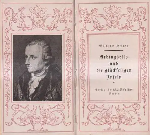 Buch: Ardinghello und die glücklichen Inseln, Wilhelm Heinse, W. J. Mörlins