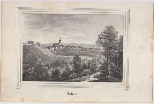 Dohna, 1835, Lithografie. Saxonia, Eduard Pietzsch & Comp., Originalgrafik