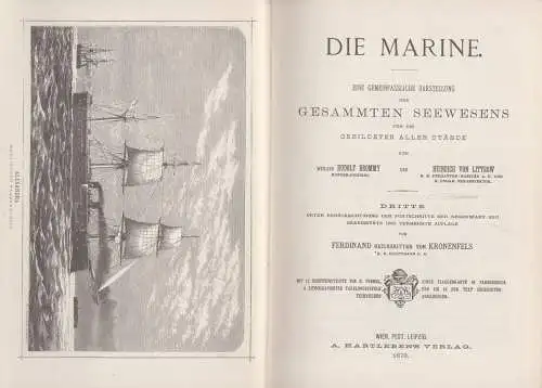 Buch: Die Marine. Brommy, R. / Littrow, Heinrich v., 1982, Schünemann, Reprint