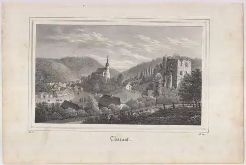 Tharant, um 1835, Lithografie. Saxonia, Eduard Pietzsch & Comp, Originalgrafik