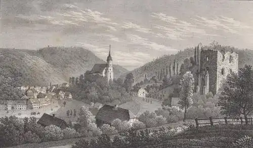 Tharant, um 1835, Lithografie. Saxonia, Eduard Pietzsch & Comp, Originalgrafik