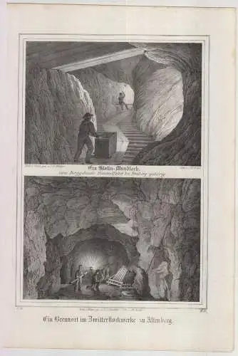 Ein Stolln-Mundloch & Ein Brennort im..., um 1840, Arldt, Müller, Meutzner