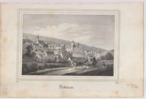 Zschopau, um 1835, Lithografie. Saxonia, Eduard Pietzsch & Comp, Originalgrafik