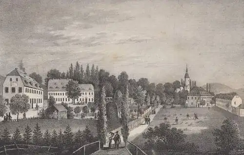 Kreischa, um 1835, Lithografie. Saxonia, Eduard Pietzsch& Comp., Originalgrafik