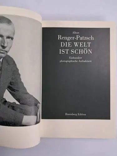 Buch: Die Welt ist schön, Renger-Patzsch, Albert, 1992, Harenberg Edition