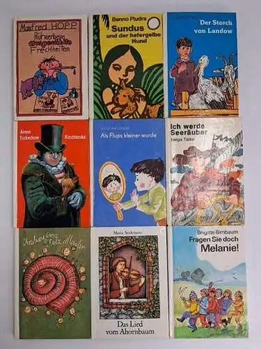 9x Die kleinen Trompeterbücher, Der Kinderbuchverlag, Sundus, Flups, Melanie ...