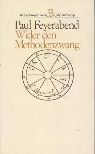 Buch: Wider den Methodenzwang, Feyerabend, Paul. 1983, Suhrkamp Verlg