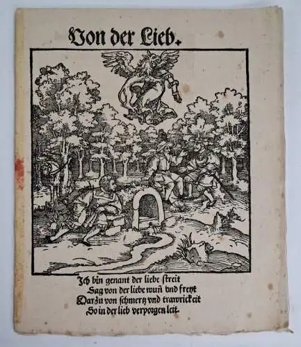 Heft: Von der Lieb, Hans Sachs, um 1530, Johann Petreius, Nürnberg