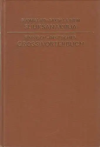 Buch: Finnisch-Deutsches Großwörterbuch, Pekka Katara u.a., 1975, W. Söderström