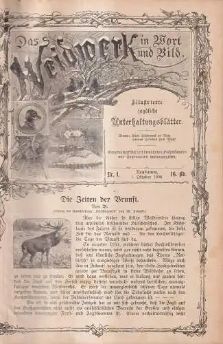 Das Weidwerk in Wort und Bild Band 16 Nr. 1-21 / 1906/1907, Verlag  J. Neumann