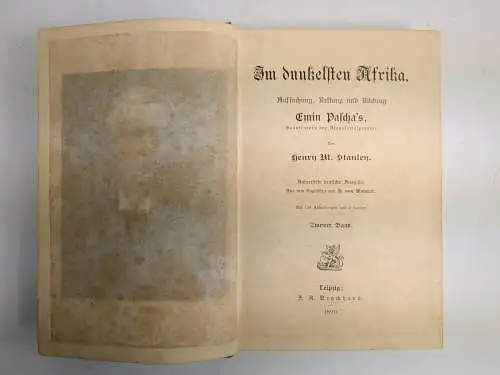 Buch: Im dunkelsten Afrika, Henry Morton Stanley. 1890, F. A. Brockhaus, 2 Bände