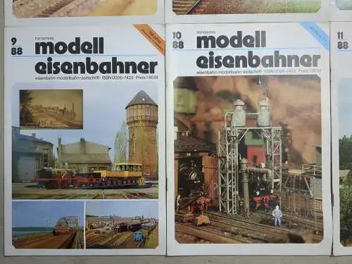 Modelleisenbahner 1988, Heft 1-12, transpress, Zeitschrift, Modelleisenbahn