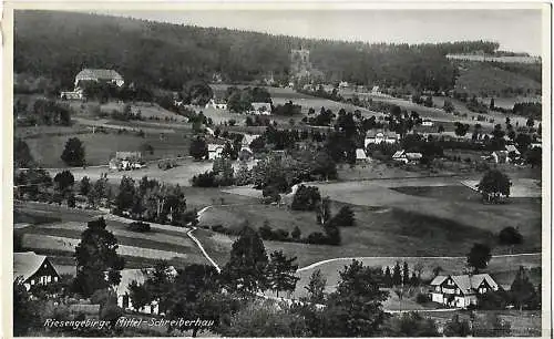AK Riesengebirge. Mittel-Schreiberhau. ca. 1940, Postkarte. Ca. 1940
