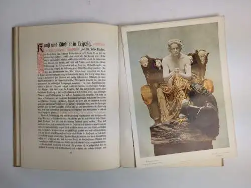 Buch: Leipzig im Jahre 1904, mit Exlibris von Alphons Dürr, gez. Lina Burger