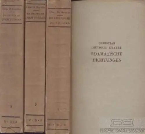 Buch: Dramatische Dichtungen (in 3 Bänden), Grabbe, Hermann. 3 Bände, 1944