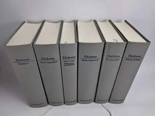 6 Bücher Charles Dickens - Werke in Einzelausgaben, Verlag Zweitausendeins