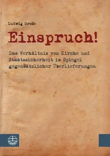 Buch: Einspruch! Ludwig Große, 2009, Evangelische Verlagsanstalt