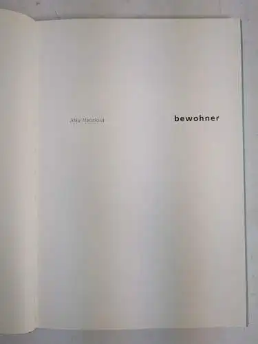 Buch + Briefbeilage: Jitka   Hanzlova - Bewohner, 1996, signiert!
