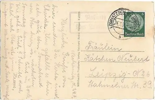 AK Lommatzsch. Kirche. ca. 1936, Postkarte. Ca. 1936, Verlag Reinhard Rothe