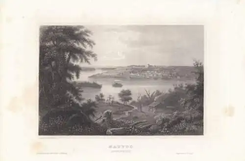 Nauvoo (Mississippi). aus Meyers Universum, Stahlstich. Kunstgrafik, 1850