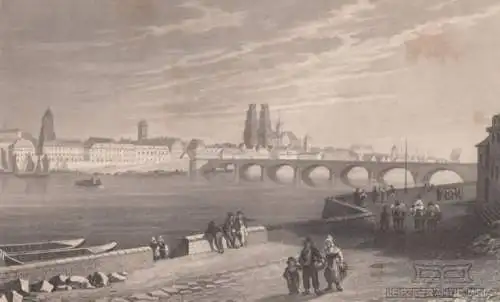 Orleans. aus Meyers Universum, Stahlstich. Kunstgrafik, 1850, gebraucht,  264729